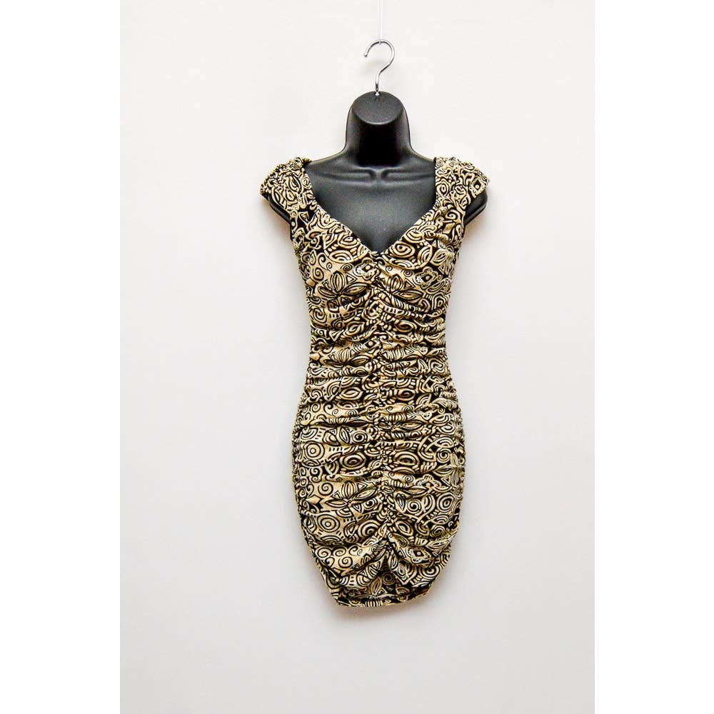 1990s Misope made in USA poly/spandex blend mini dress